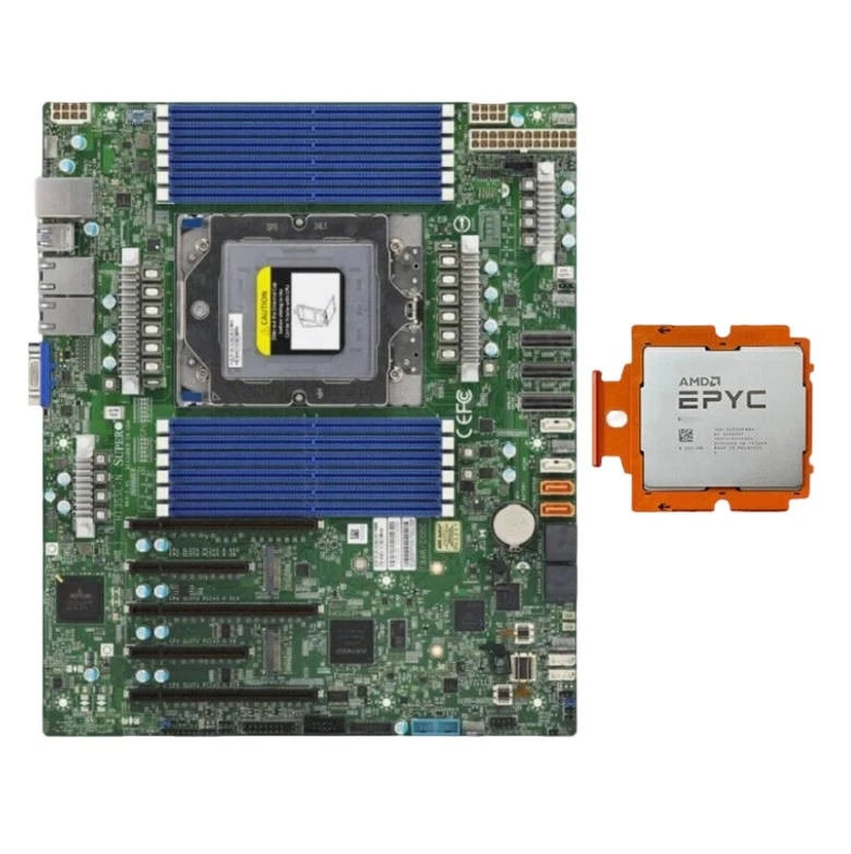 Supermicro H13SSL-N Server Motherboard With AMD EPYC 9124 16Cores 3.0GHz SP5 CPU