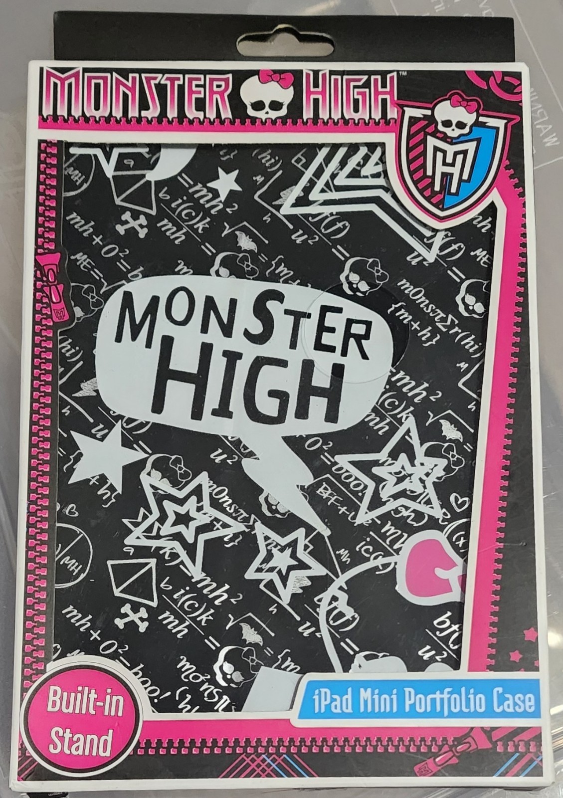 Monster High iPad Mini Portfolio Case Folds To Stand Outer Layer Protection New