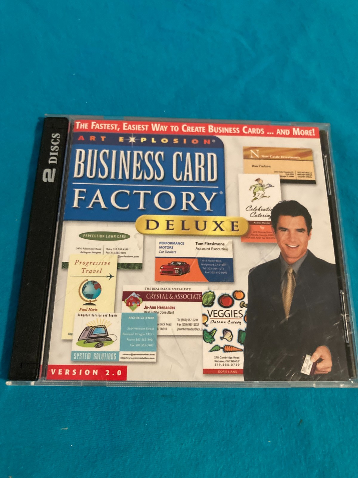 Business Card Factory Deluxe - Art Explosion (PC, 1999, 2003, 2-Disc Set)