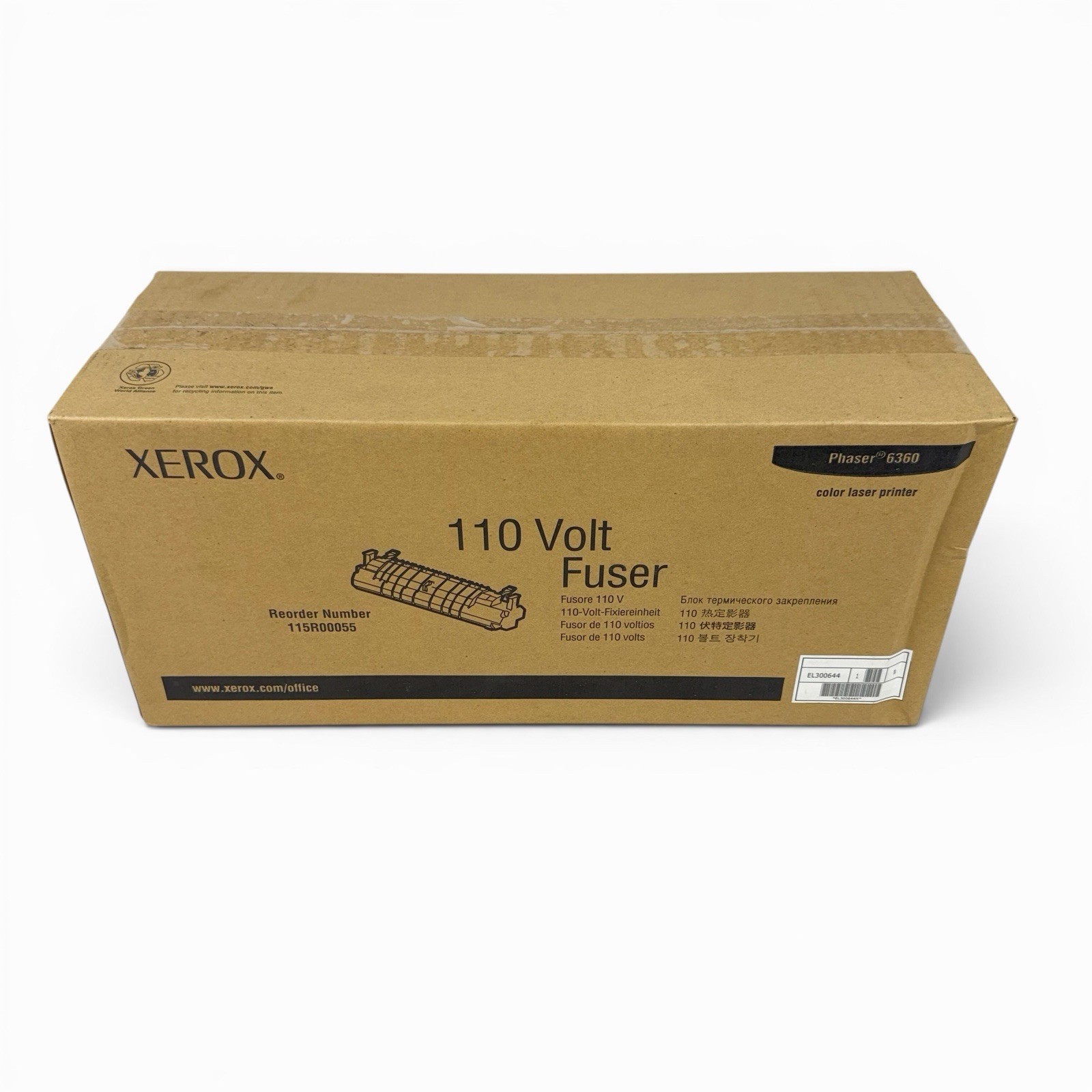Genuine Xerox Phaser 6360 110 Volt Fuser OEM Factory Sealed