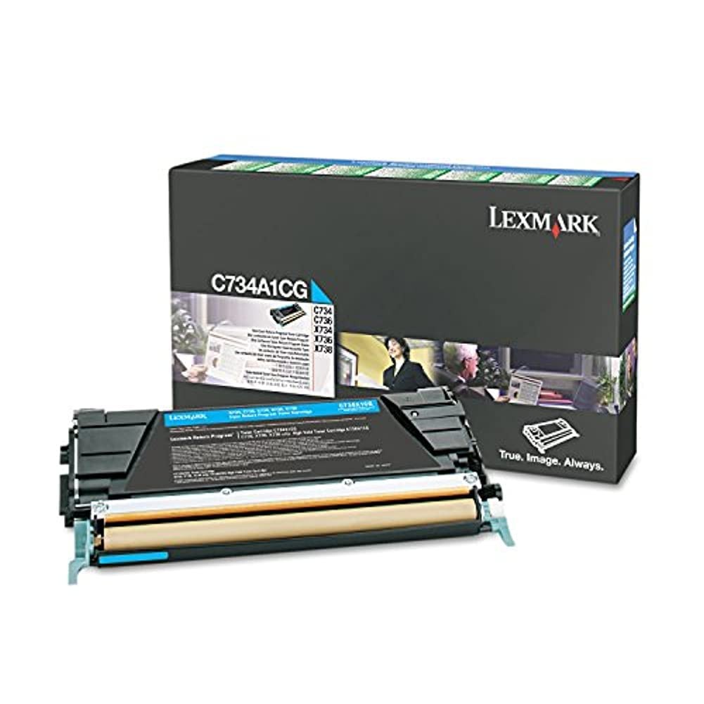 Original Lexmark C734A1CG Cyan Toner. New Sealed Box, We Ship Fast