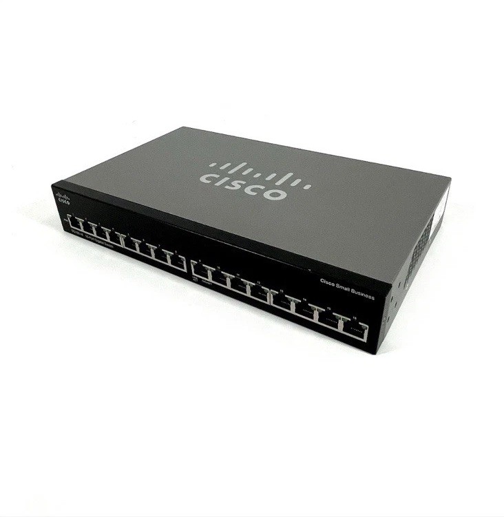 Cisco SG100-16 V02 16-Port Gigabit Unmanaged Switch - Tested & Working