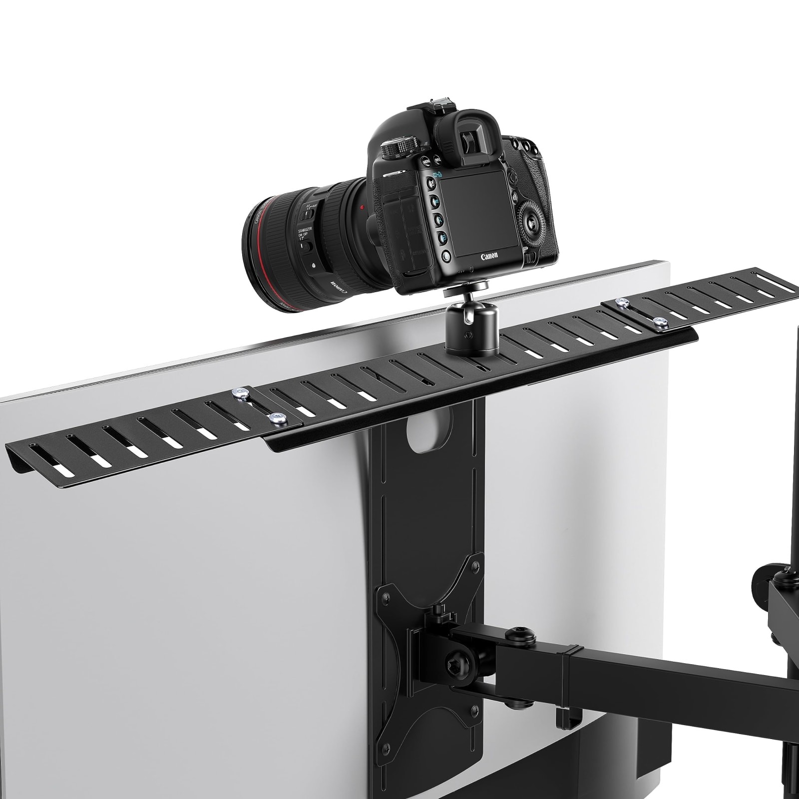 HumanCentric X-Large VESA Monitor Shelf DSLR Webcam Mic Mount Black 1/4-20