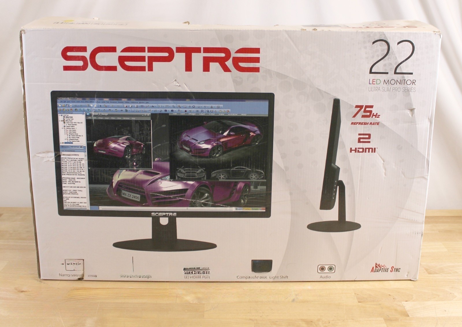 Sceptre 22 LED Monitor Ultra Slim Pro Series New Open Box