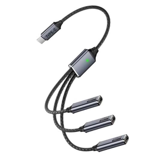 USB C Splitter 1 in 3 Out, Multi USB C Splitter USB C Splitter without adapter