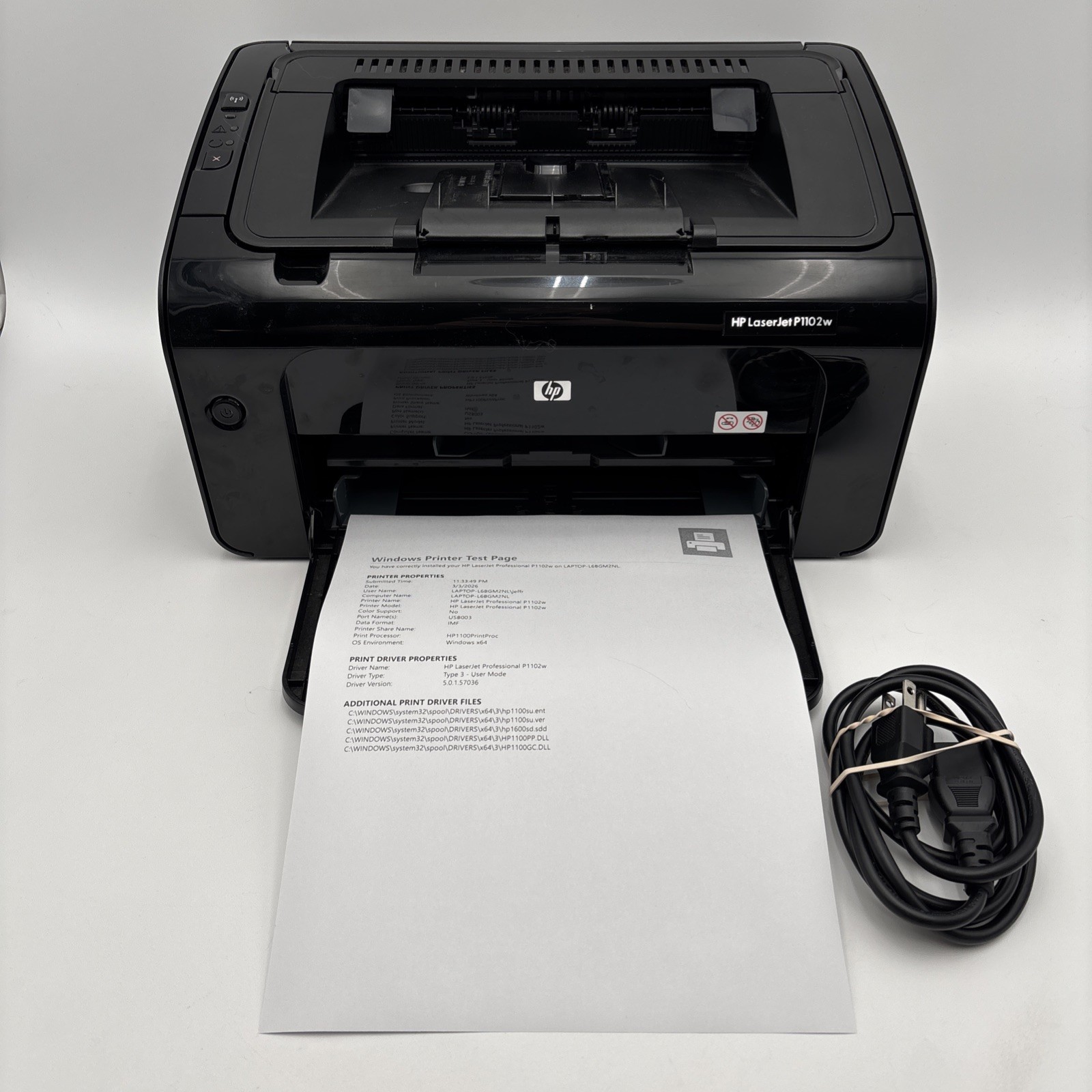 HP LaserJet P1102w Wireless Laser Printer CE658A - Toner Cart - See Video TESTED
