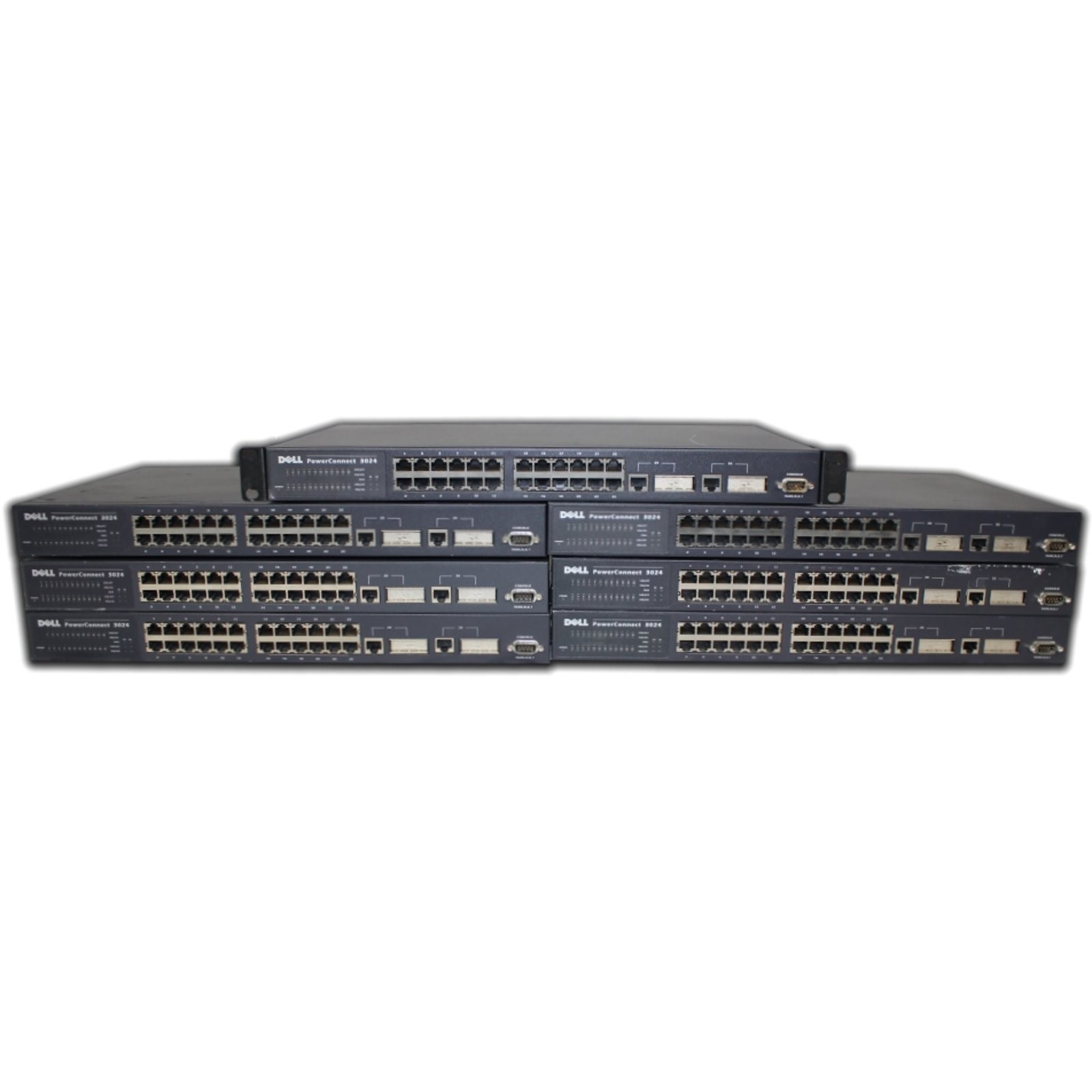Dell PowerConnect 3024 24P 10/100 2P GbE Switch (Lot of 7)