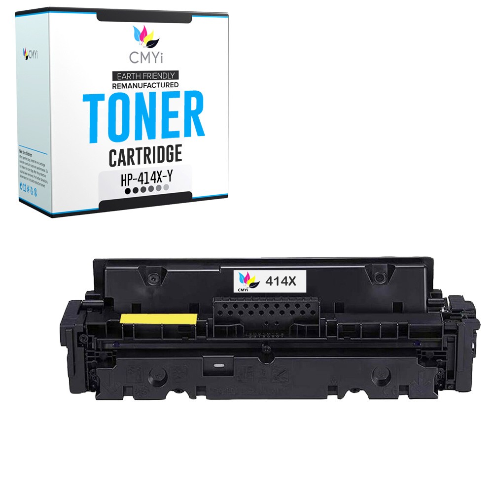 1X CMYi Replacement 414X Yellow Toner Cartridge for HP Color LaserJet Pro M454dn