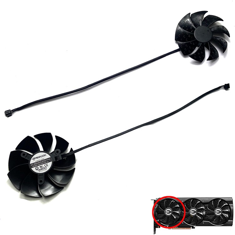 For EVGA RTX3070 3070ti 3080 TI XC3 Cooling Fan PLD09220S12H Graphics Card Fan
