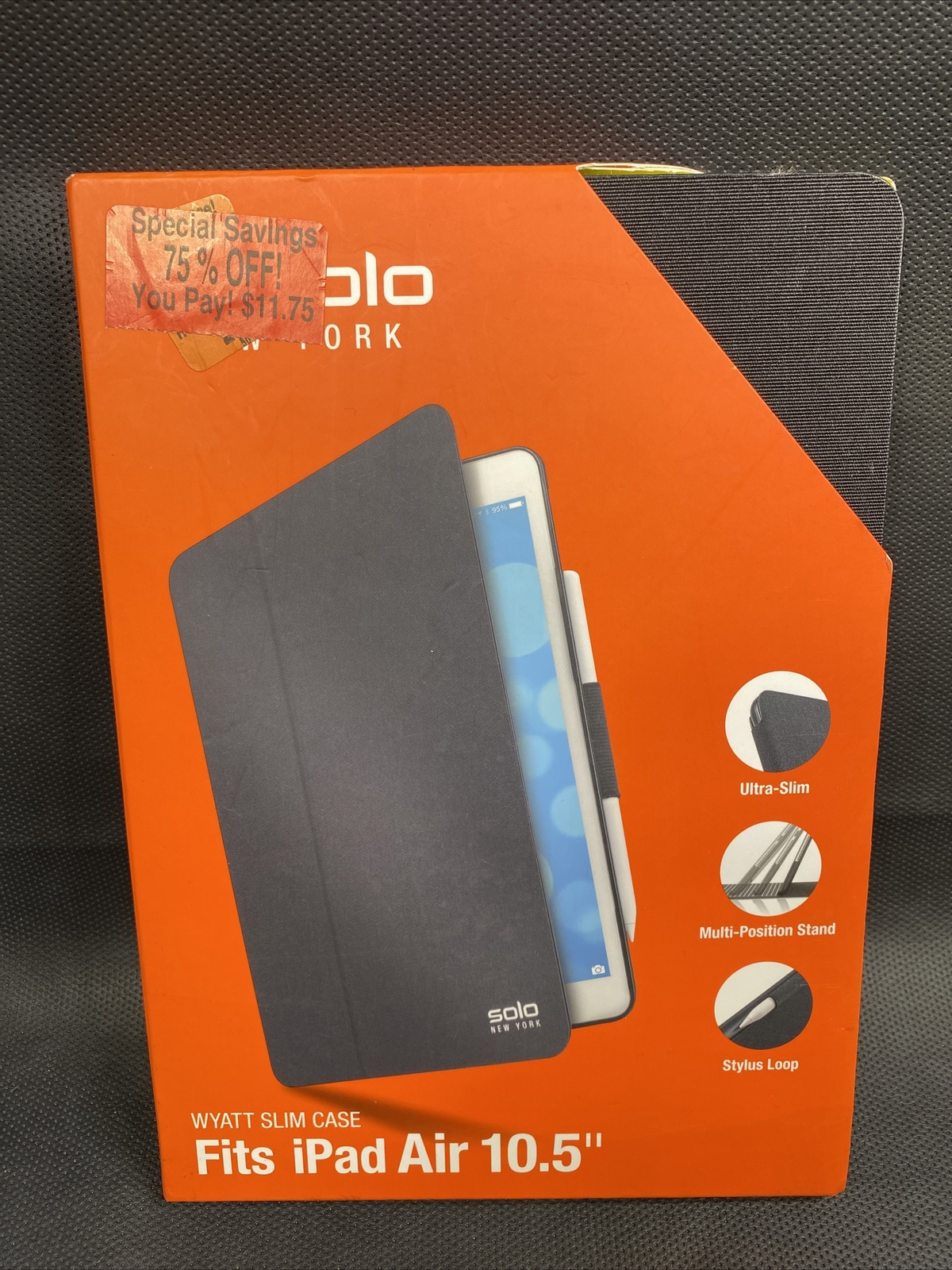 New SOLO NEW YORK - WYATT SLIM CASE for iPad Air 10.5" - Black