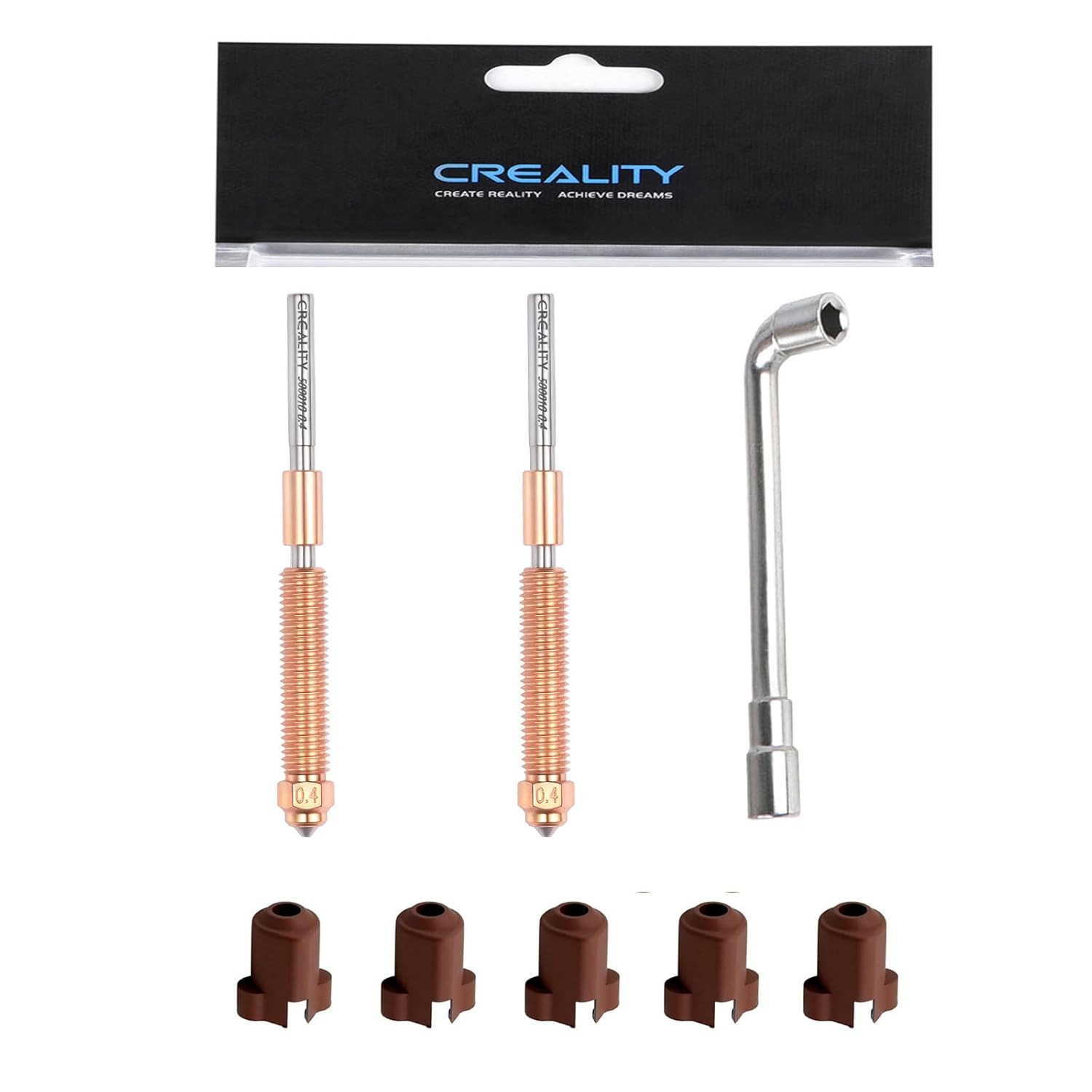 Creality 2PCS K1C Nozzle 0.4Mm, for K1 SE, K2 SE, K1C, K1, K1 Max, Ender 3 V3