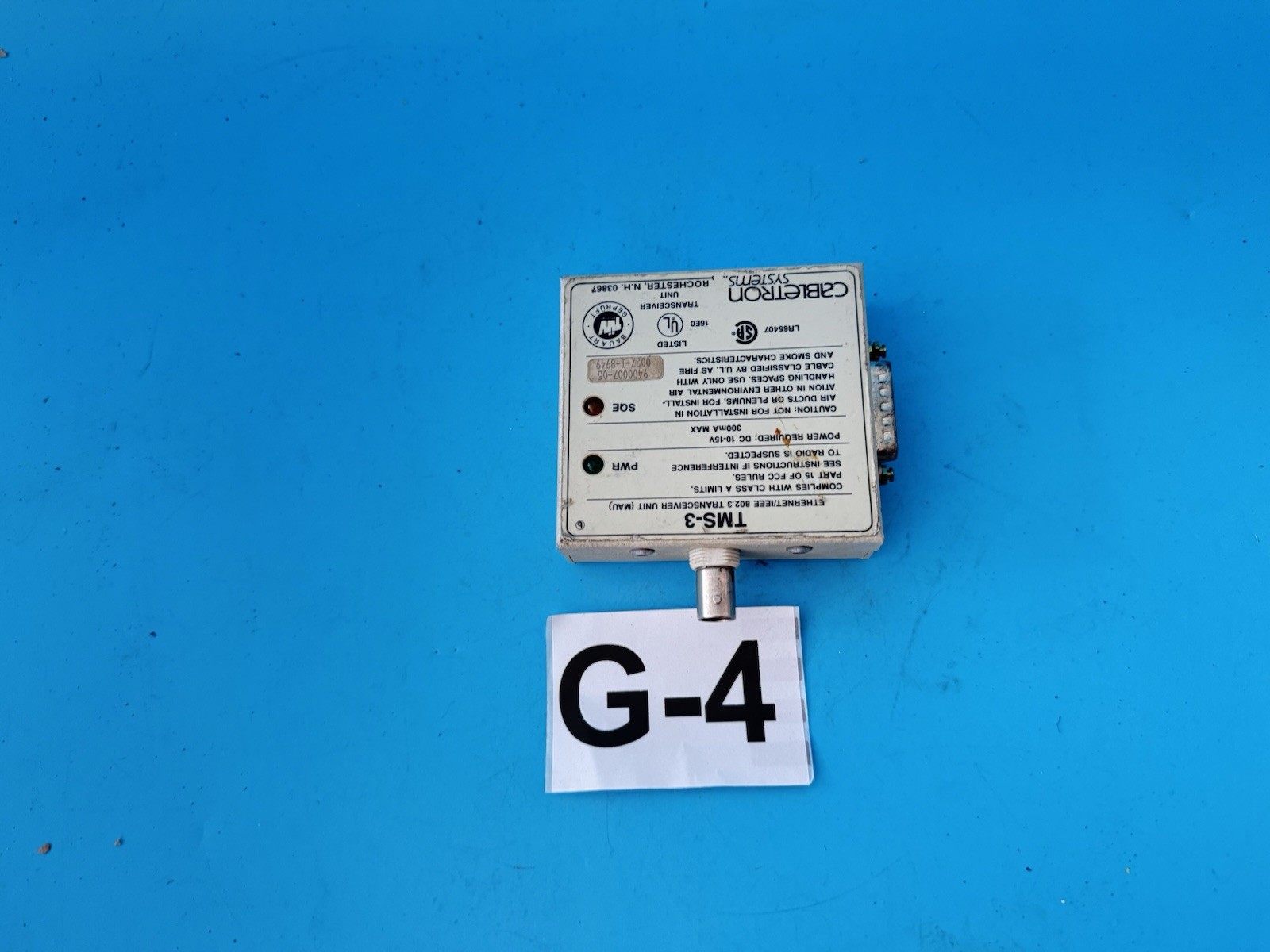 Cabletron Systems TMS-3 Ethernet IEEE 802.3 Transceiver Unit (MAU) – Vintage Net