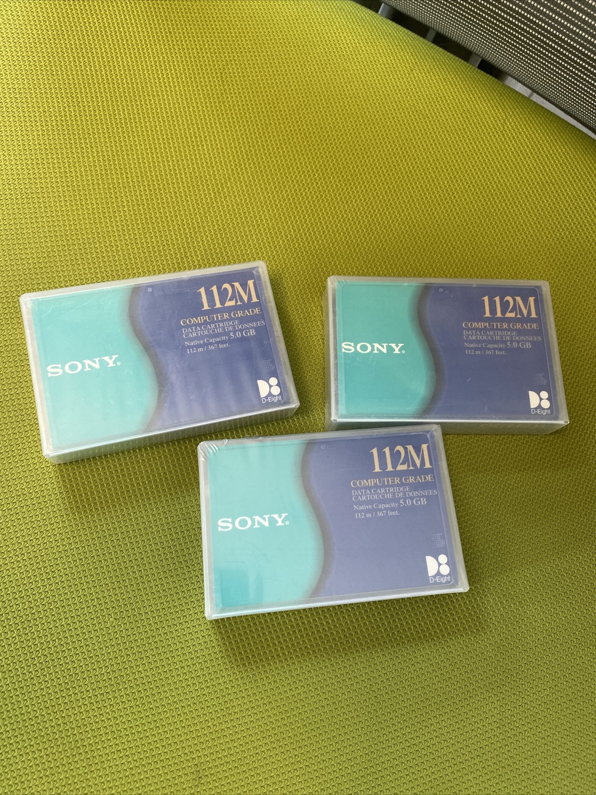3 SONY QG112M 8mm Data Cartridges / Tapes 5GB 112M-D8 - Brand new, Sealed