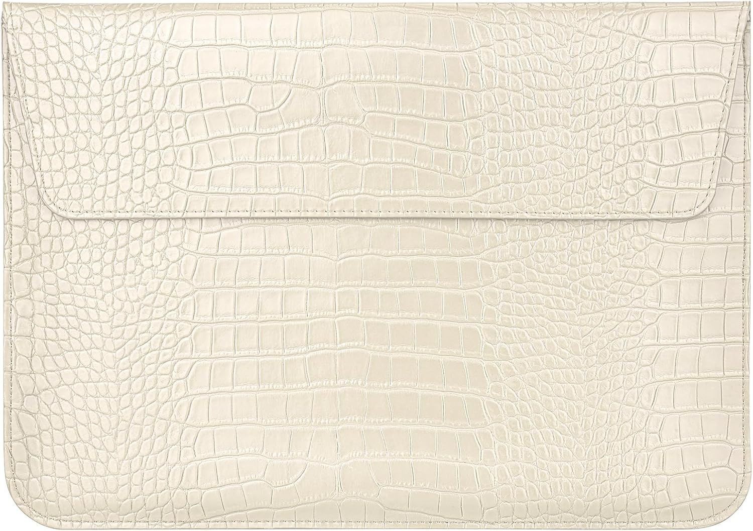 Crocodile Grain PU Leather Flap Bag, Laptop Sleeve, Laptop Case for Laptop