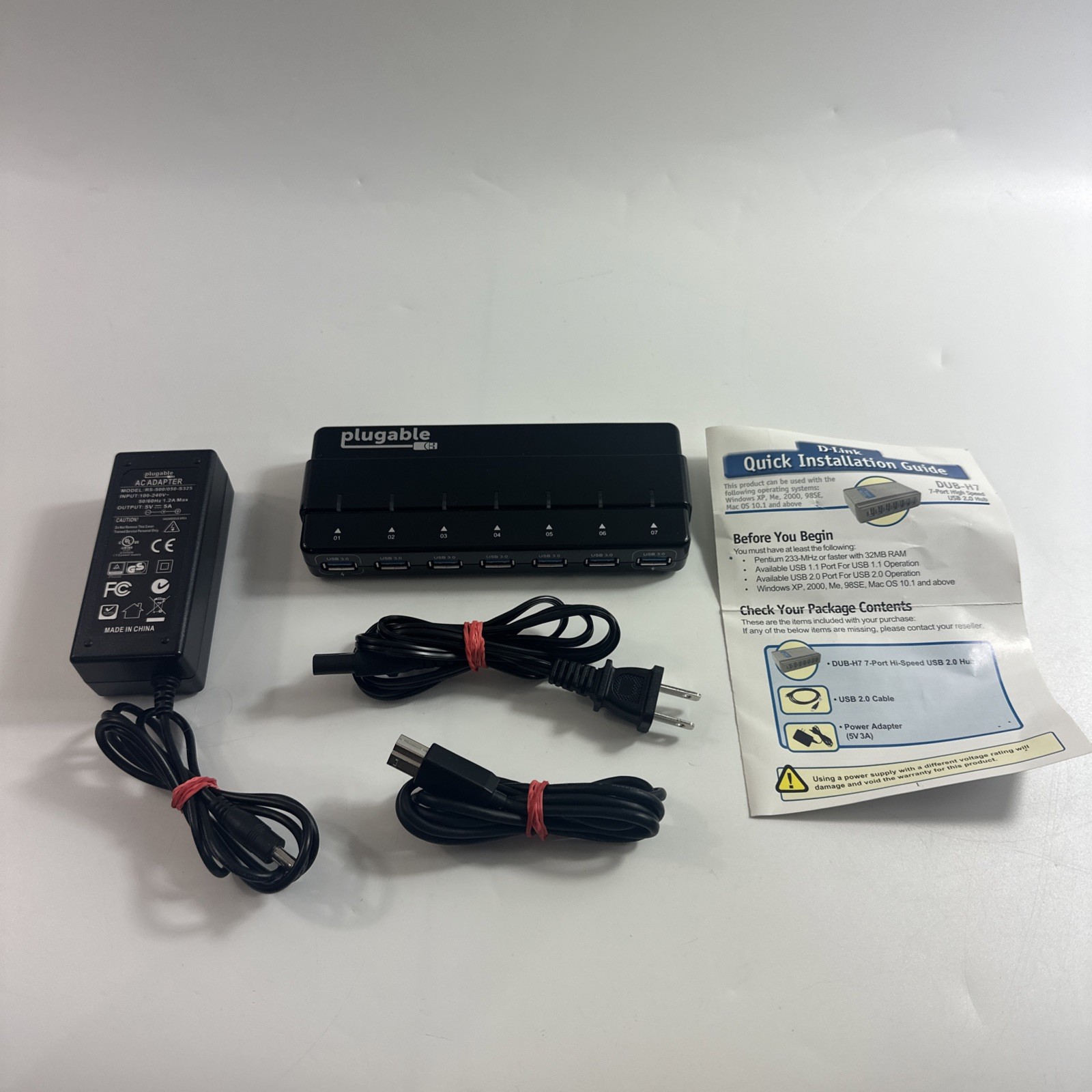 Plugable 7 Port USB 3.0 Hub with Dual Charging Ports SUPER SPEED 5 Gbps