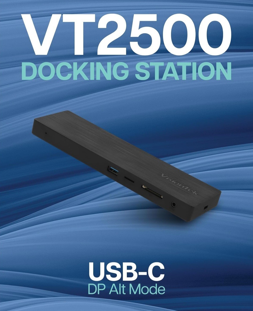 VisionTek VT2500 USB-C Docking Station Triple Display 85W Power Delivery 901381