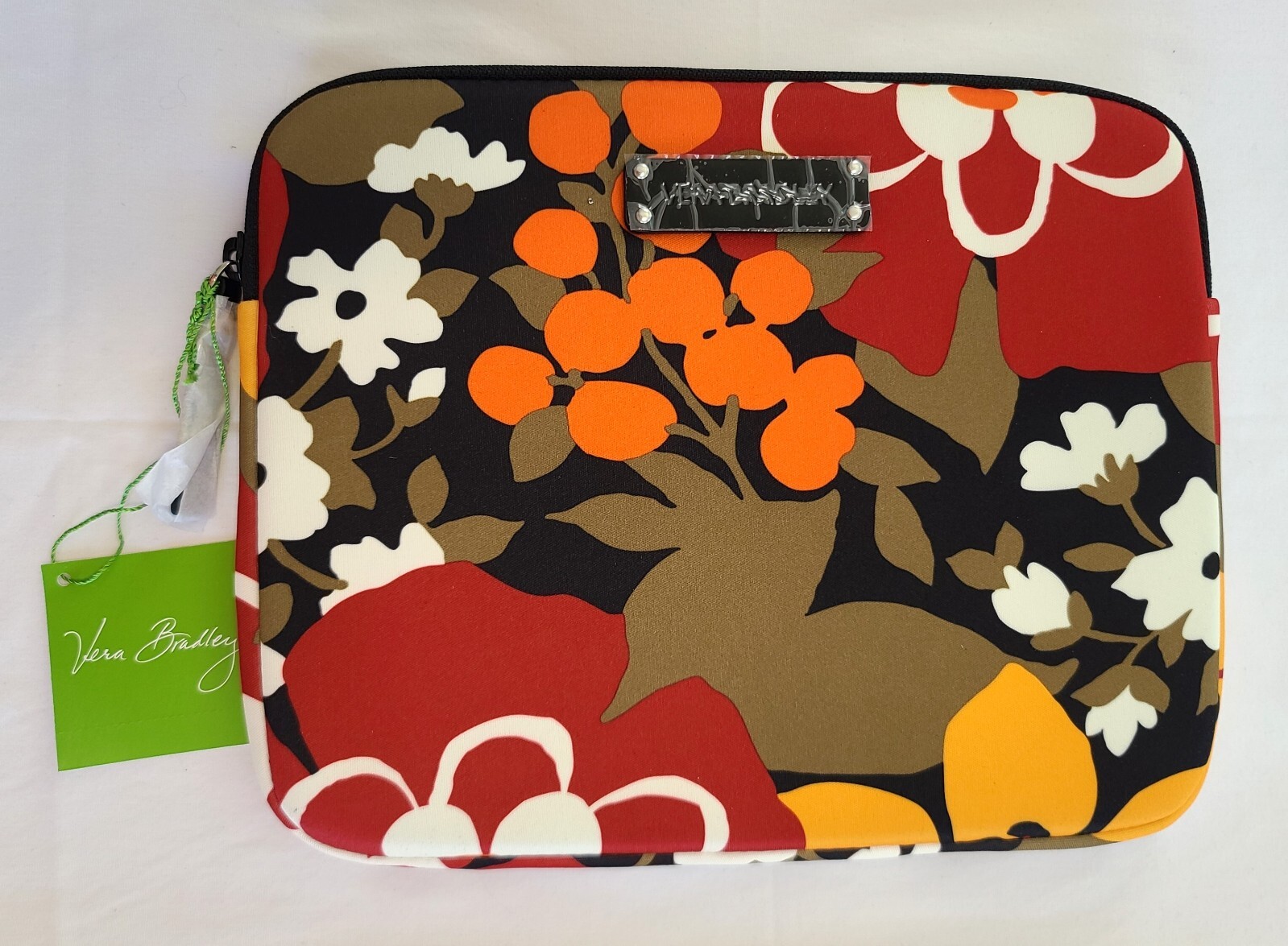 Vera Bradley Bittersweet Neoprene Tablet eReader Sleeve 10x8 Padded Zipper N18