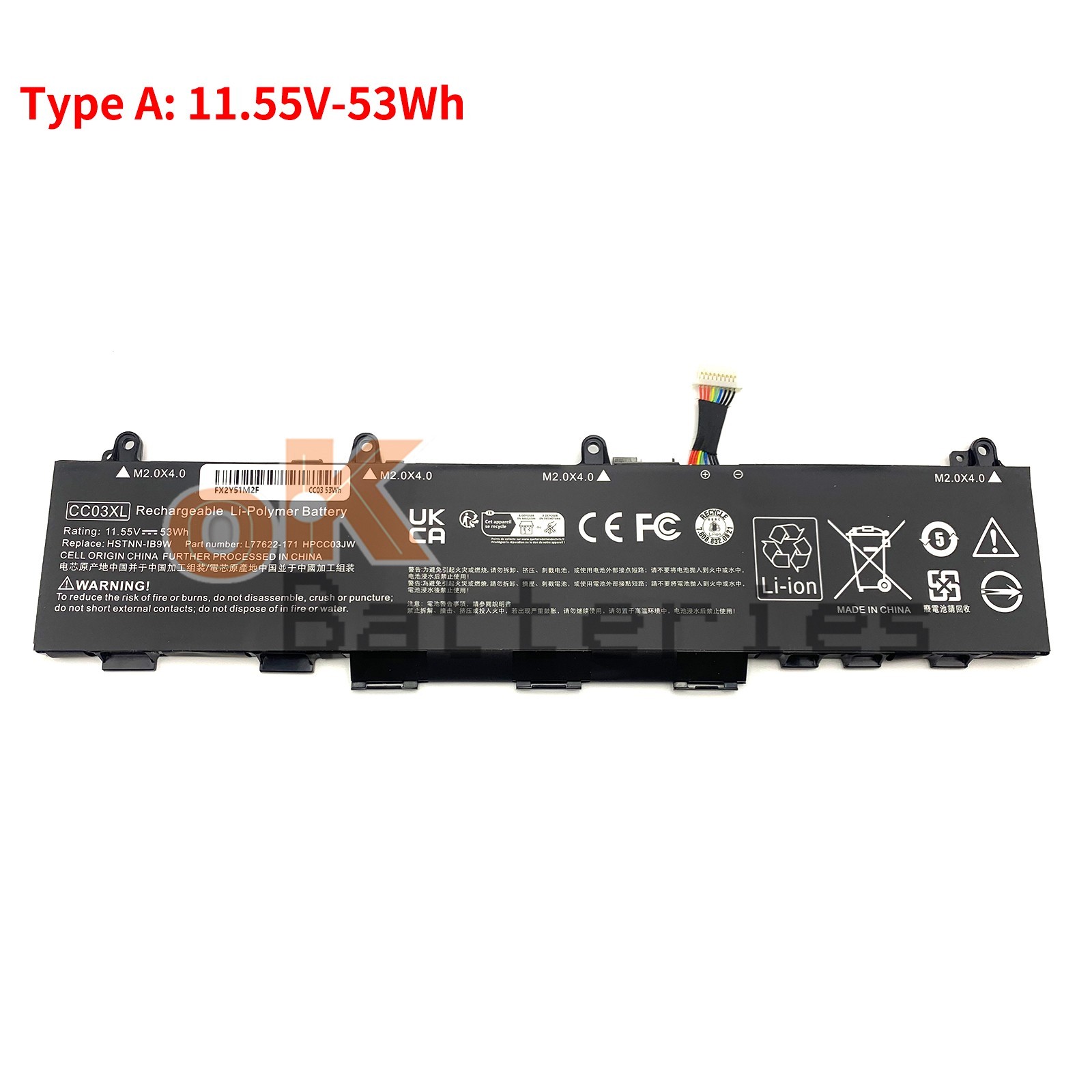 53Wh/56Wh CC03XL Battery for HP ZBook Firefly 15 G7 G8 EliteBook 850 855 G7 G8