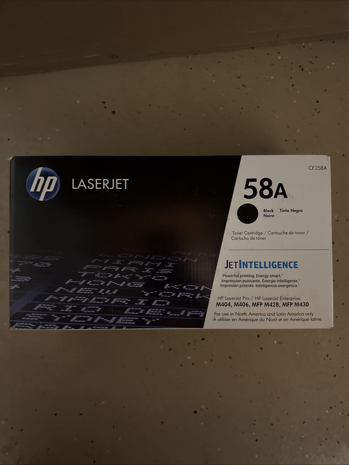 HP 58A CF258A Genuine Black Laser Toner Cartridge (unopened)
