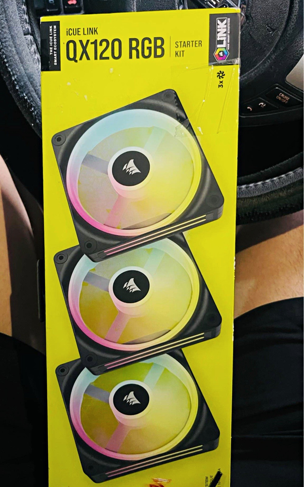 Corsair iCUE LINK QX120 RGB 120mm 3-Pack Starter Kit 2400RPM 63.1CFM