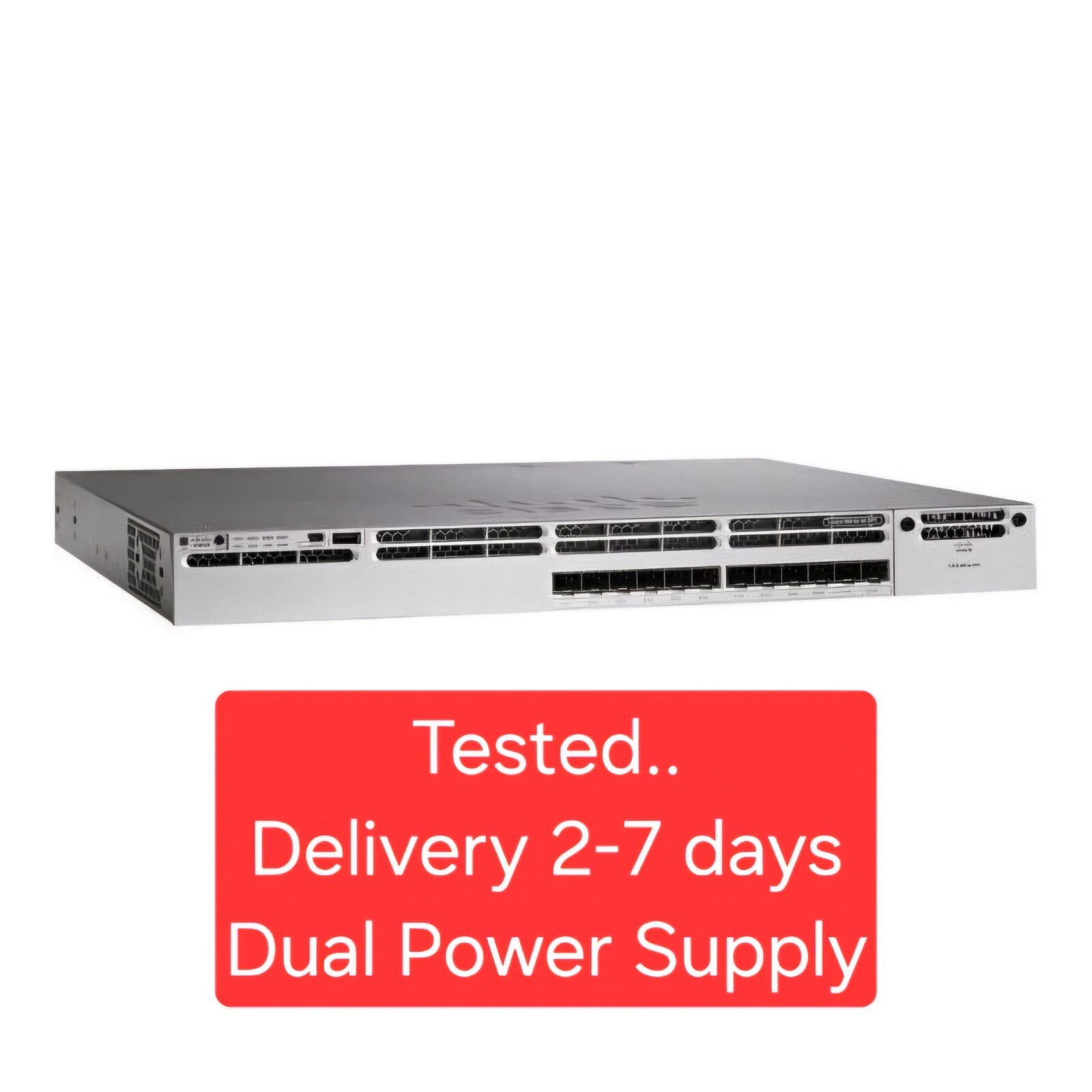 Cisco WS-C3850-12XS-E 12 Port GE SFP+ IPSERVICE Switch DUAL Power Supply. TESTED