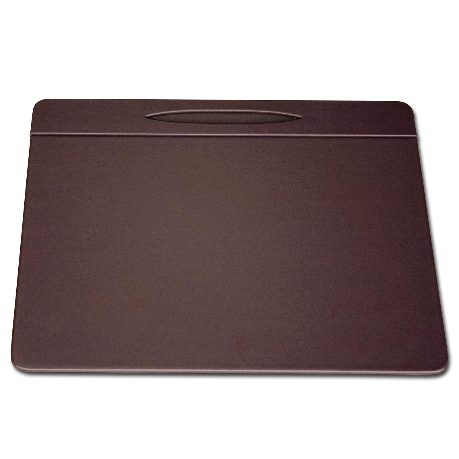 Chocolate Brown Leatherette 17" x 14" Top-Rail Pen Well Conference Pad (P3429)