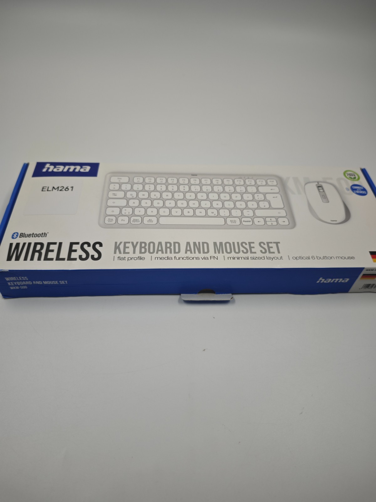 HAMA WIRELESS KEYBOARD AND MOUSE SET WKM 500 - White | Used