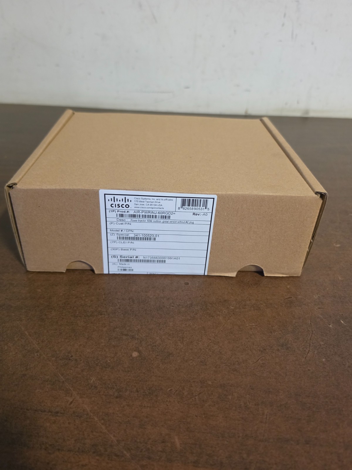 Cisco  AIR-PWRINJ-60RGD2  Power Injector - Brand New
