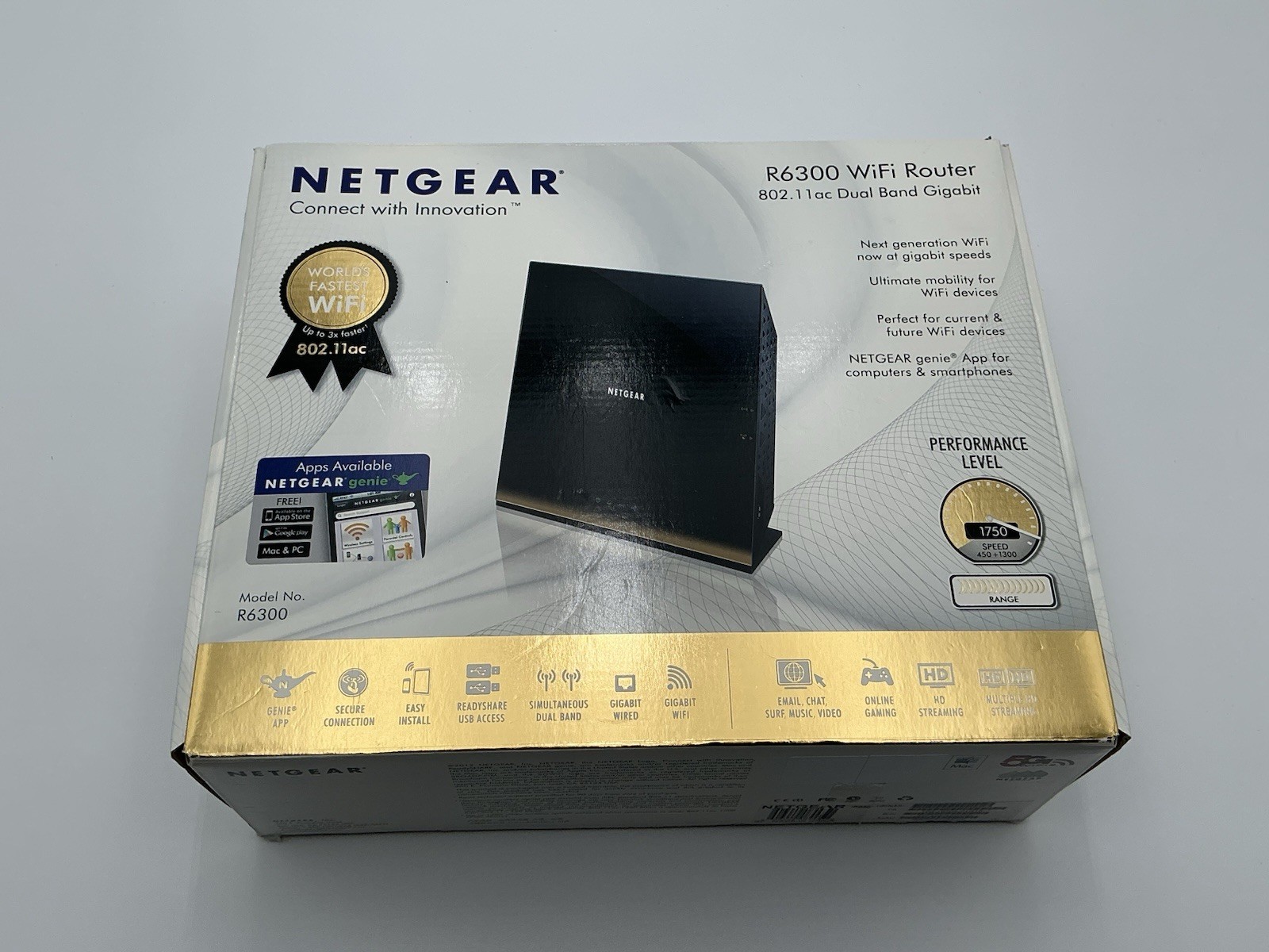NETGEAR R6300 WiFi Router 802.11ac Dual Band Gigabit 1750 Mbps – NEW