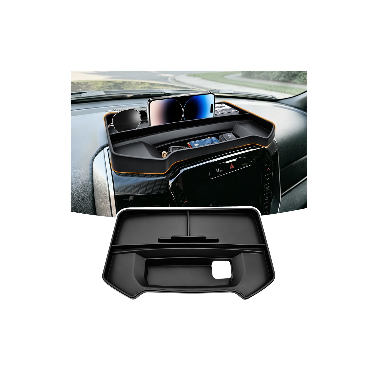 Dash Storage Tray for Ram 1500 2500 3500 20192026 12/14.4 Inch Screen