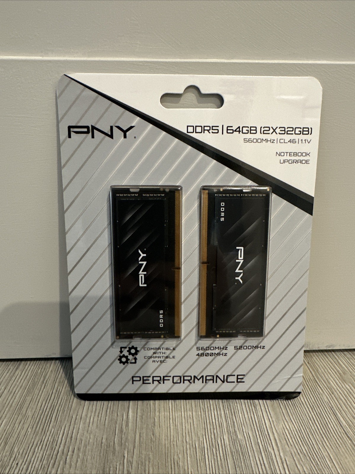 PNY 64GB (2x32GB) DDR5-5600 CL46 SODIMM Laptop RAM MN64GK2D55600-TB NEW