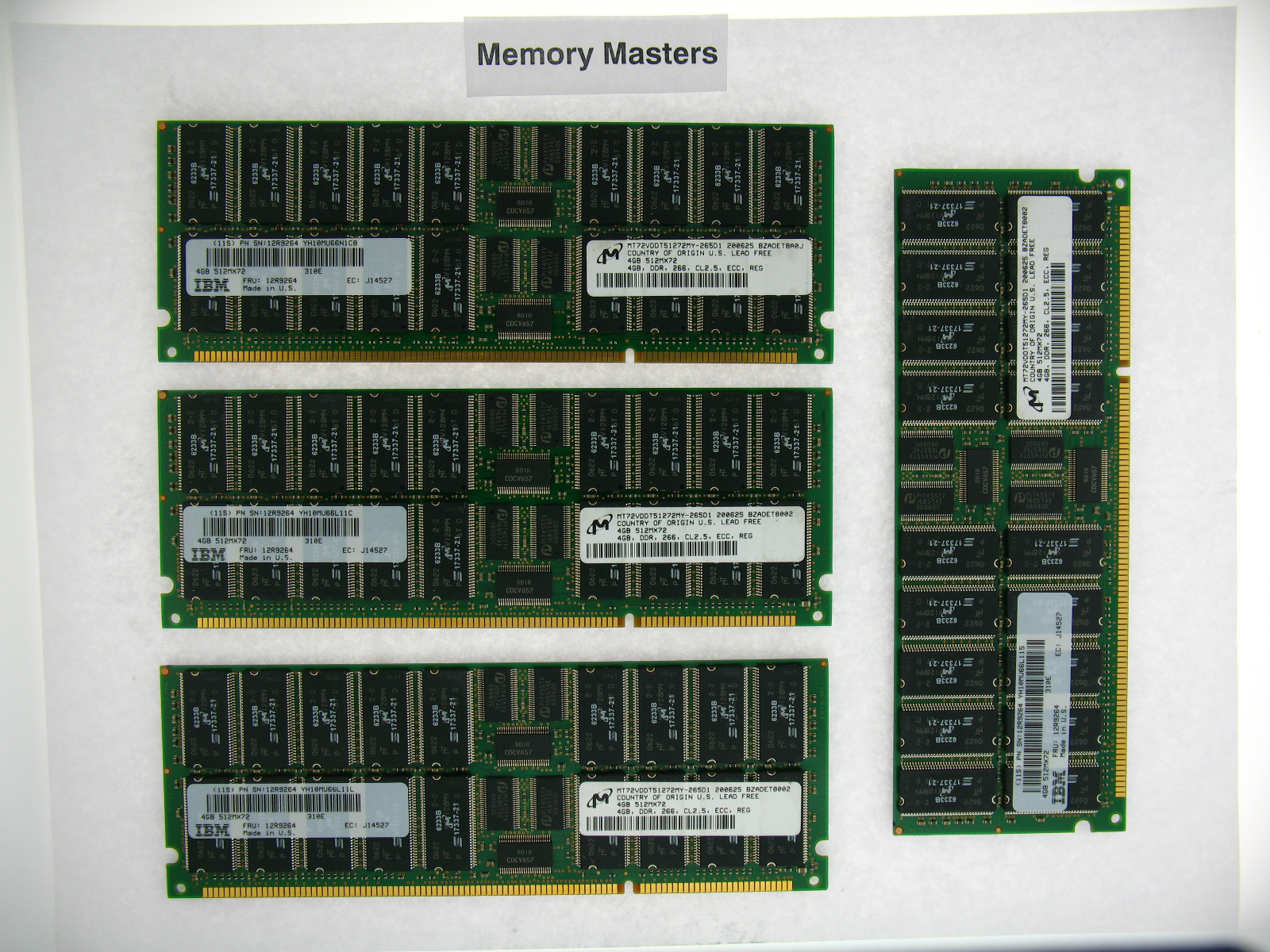 12R9264 16GB Approved (4X4GB) 208pin DDR ECC REG MEMORY for IBM