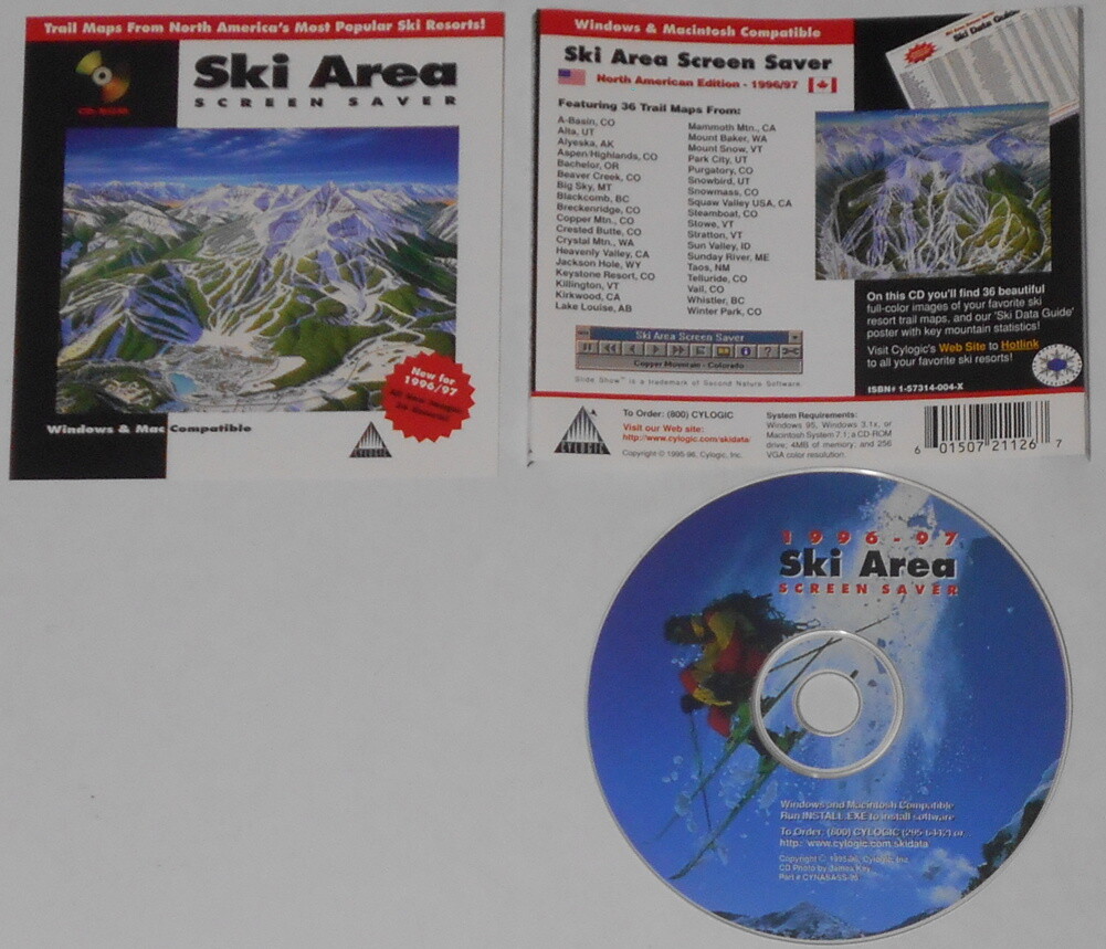 Ski Area screen saver - U.S. cd rom