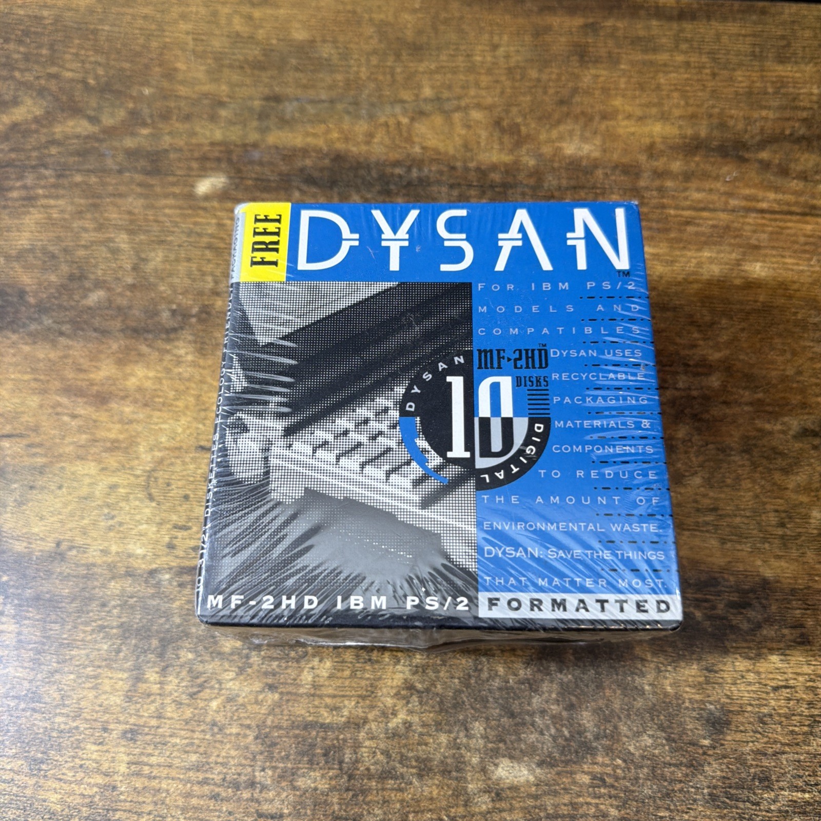 Dysan MF-2HD 3.5” Floppy Diskettes 10 Pack Sealed IBM PS/2 Eco-Case New Sealed