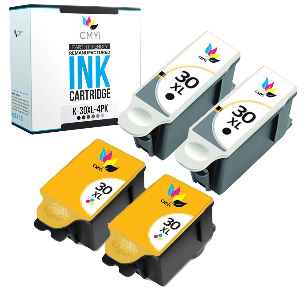 4-Pack CMYi Compatible 30XL Cartridges for Kodak ESP C110 C310 C315 2150 2170