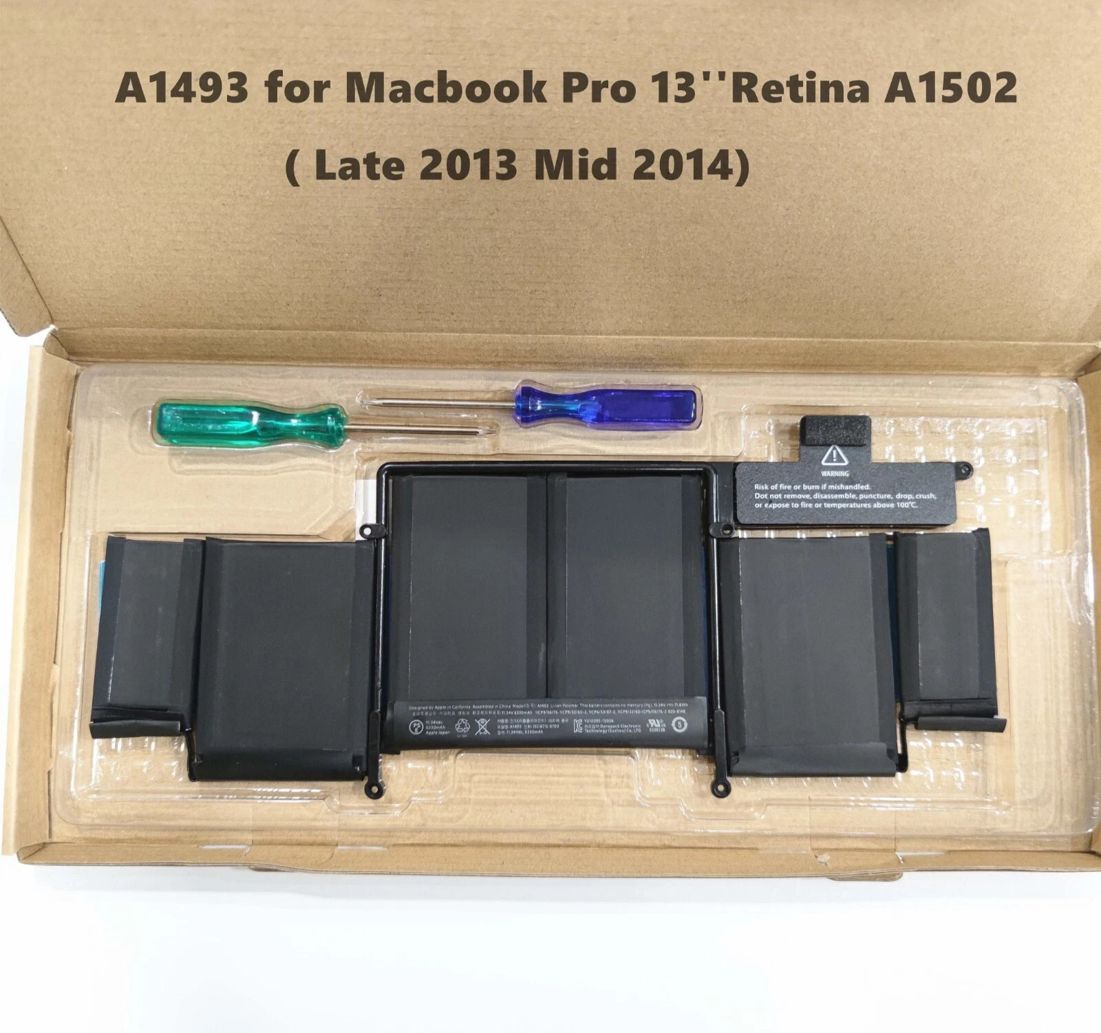 Genuine A1493 Battery For Apple Macbook Pro 13'' Retina A1502 Late 2013 Mid 2014