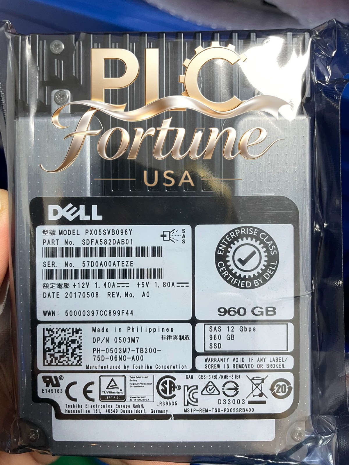 NEW DELL PX05SVB096Y 0503M7 503M7 960GB 2.5" SAS 12G MU SSD Solid State Drive