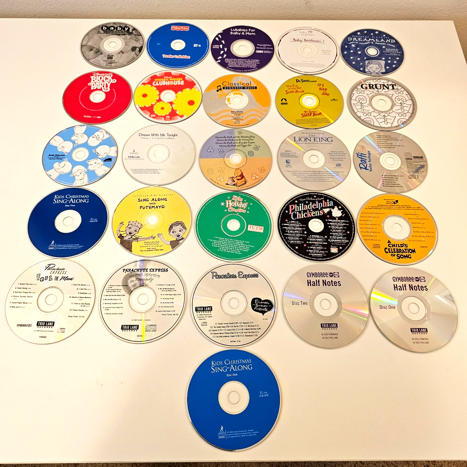Vintage, Lot of 20 Childrens CDs (plus 6 non-vintage CDs)& Memorex Case holds 48