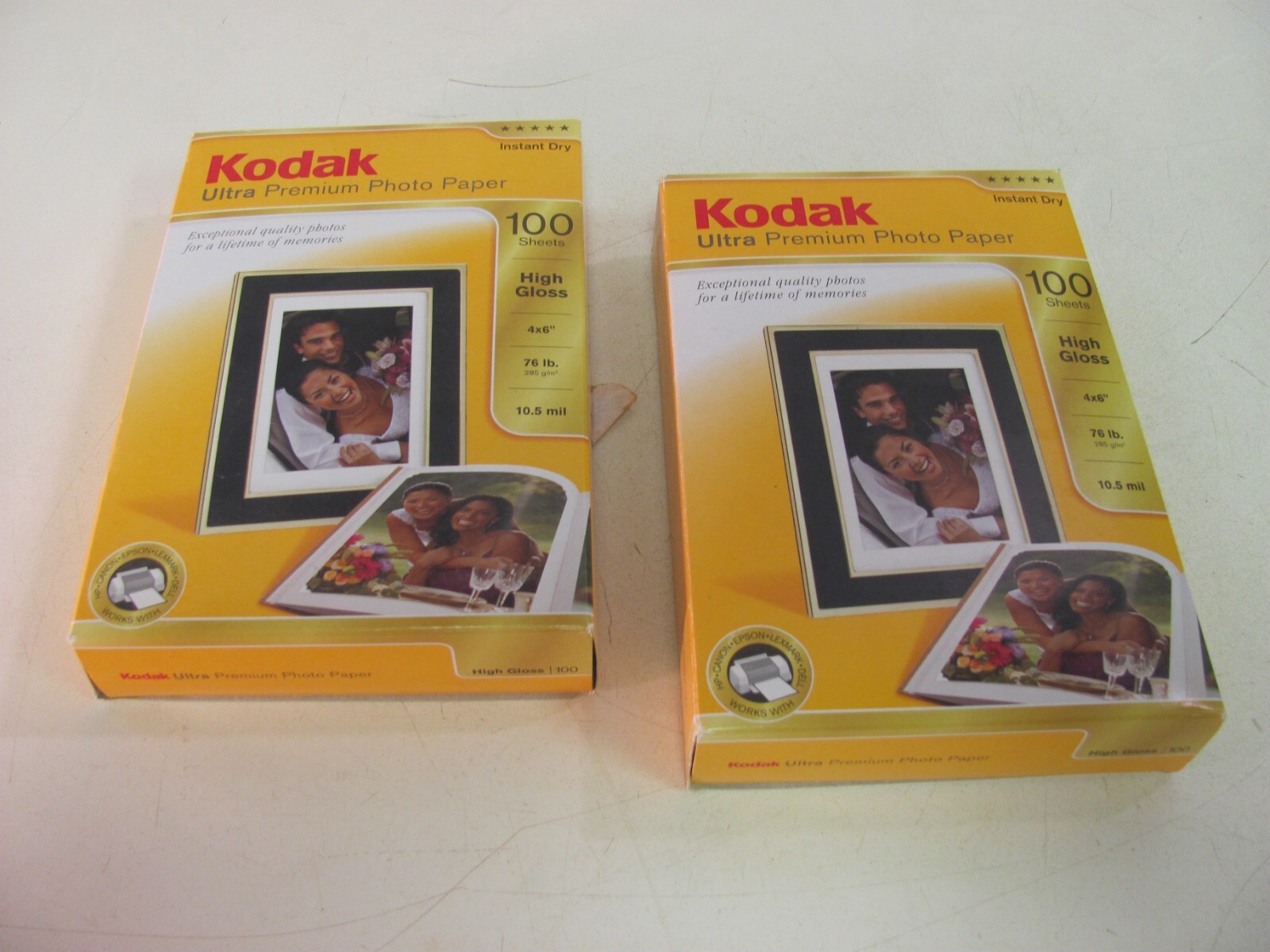 Lot of 2 - KODAK  4x6 Ultra Premium Photo Paper - High gloss - 100 Sheets