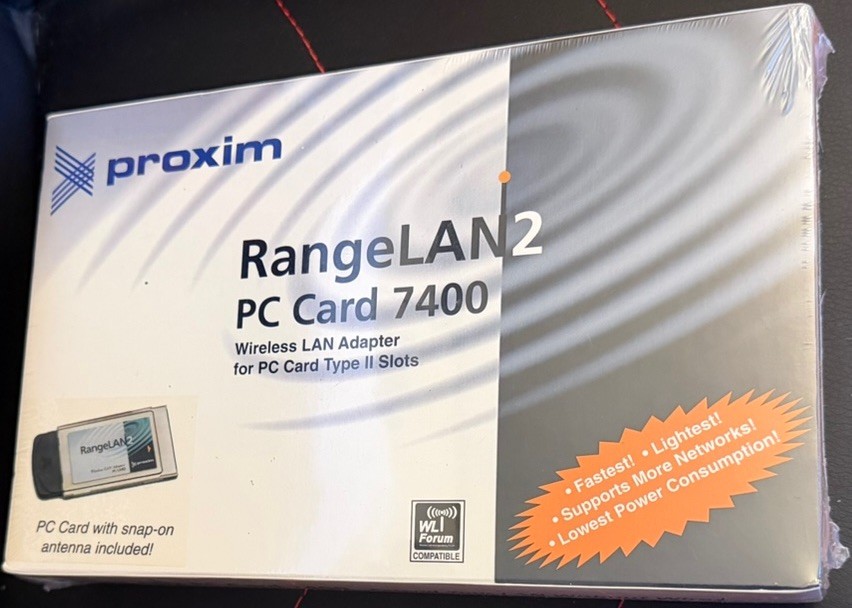 Proxim RangeLAN2 PC Card 7400 Wireless LAN Adapter PC Card Type II Slots SEALED