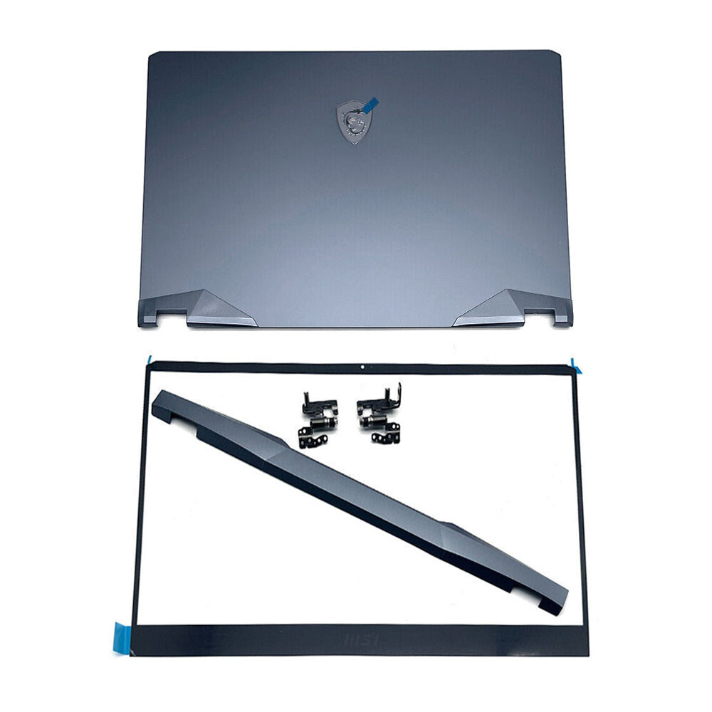 Back Cover+Bezel+Hinges Cap Gray Blue For MSI GE76 Raider 10SGS SFS MS-17K1 Top