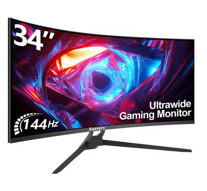 Monitor 34'' 144Hz Screen Curved 1500R Gaming Bezel-less Slim 4