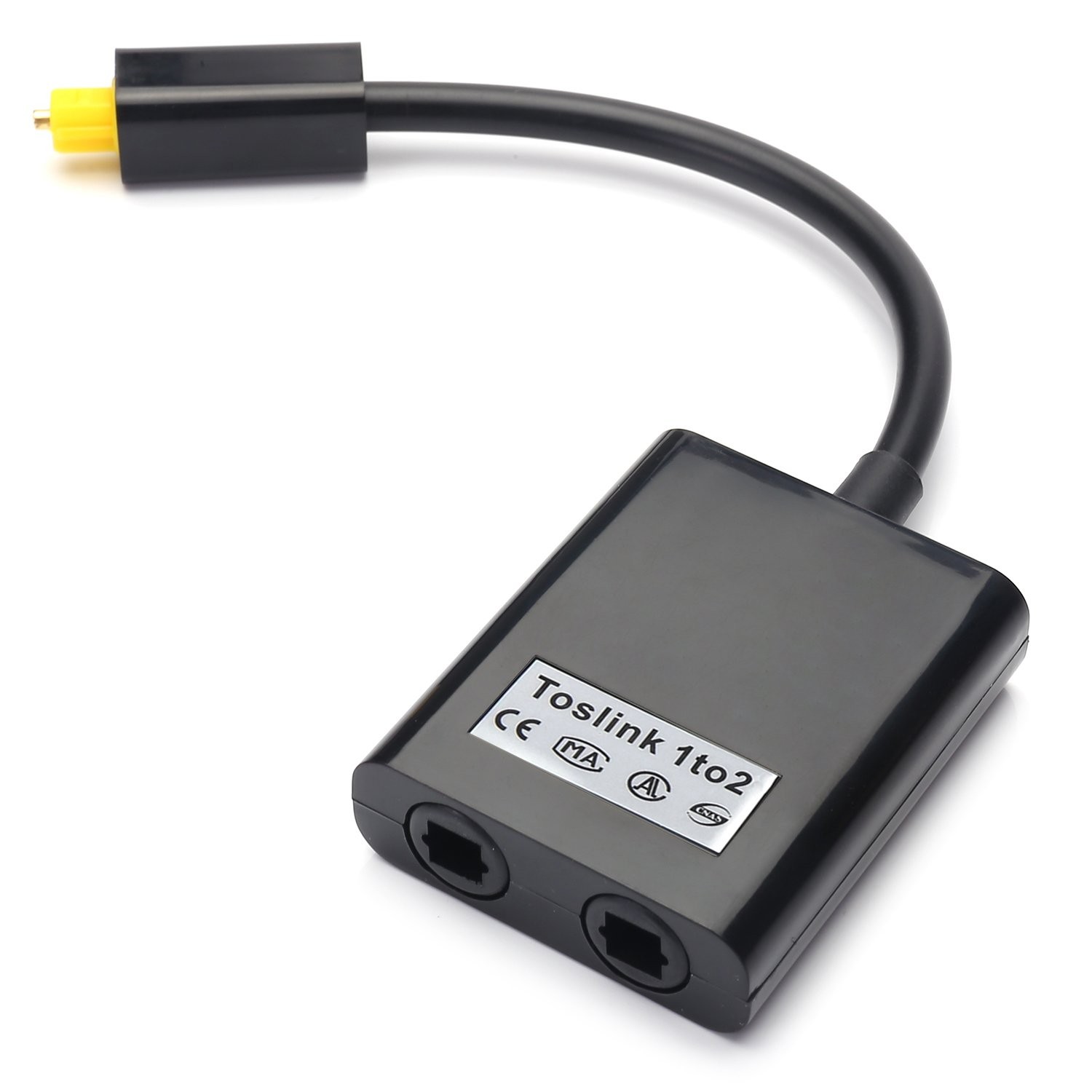 AV Adapter Optical Cable Splitter 1 in 2 Out Toslink Digital Optical Audio Sp...