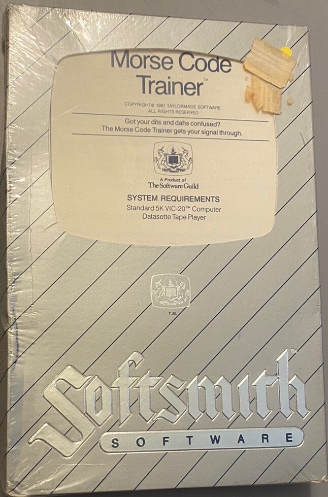 1981 Factory Sealed NEW Morse Code Trainer Cassette Commodore 64 SoftSmith NIP