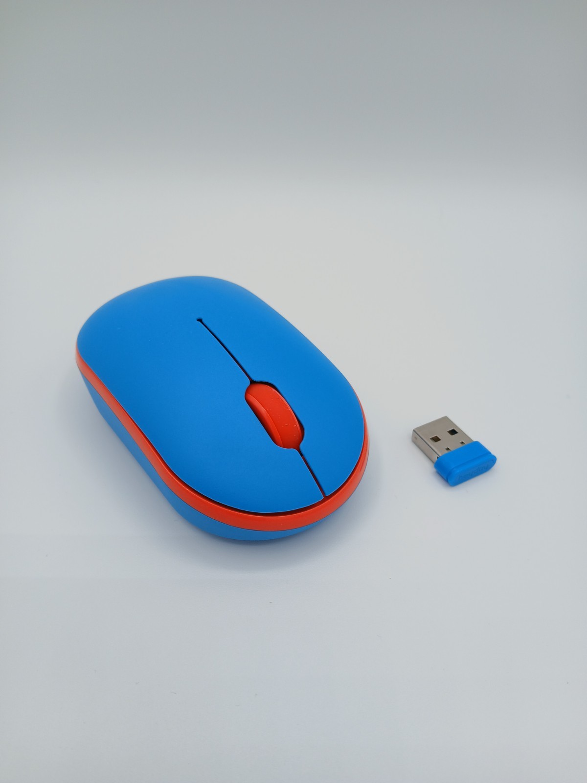 New Compact Wireless Mouse - heyday Bright blue & orange Bluetooth enabled