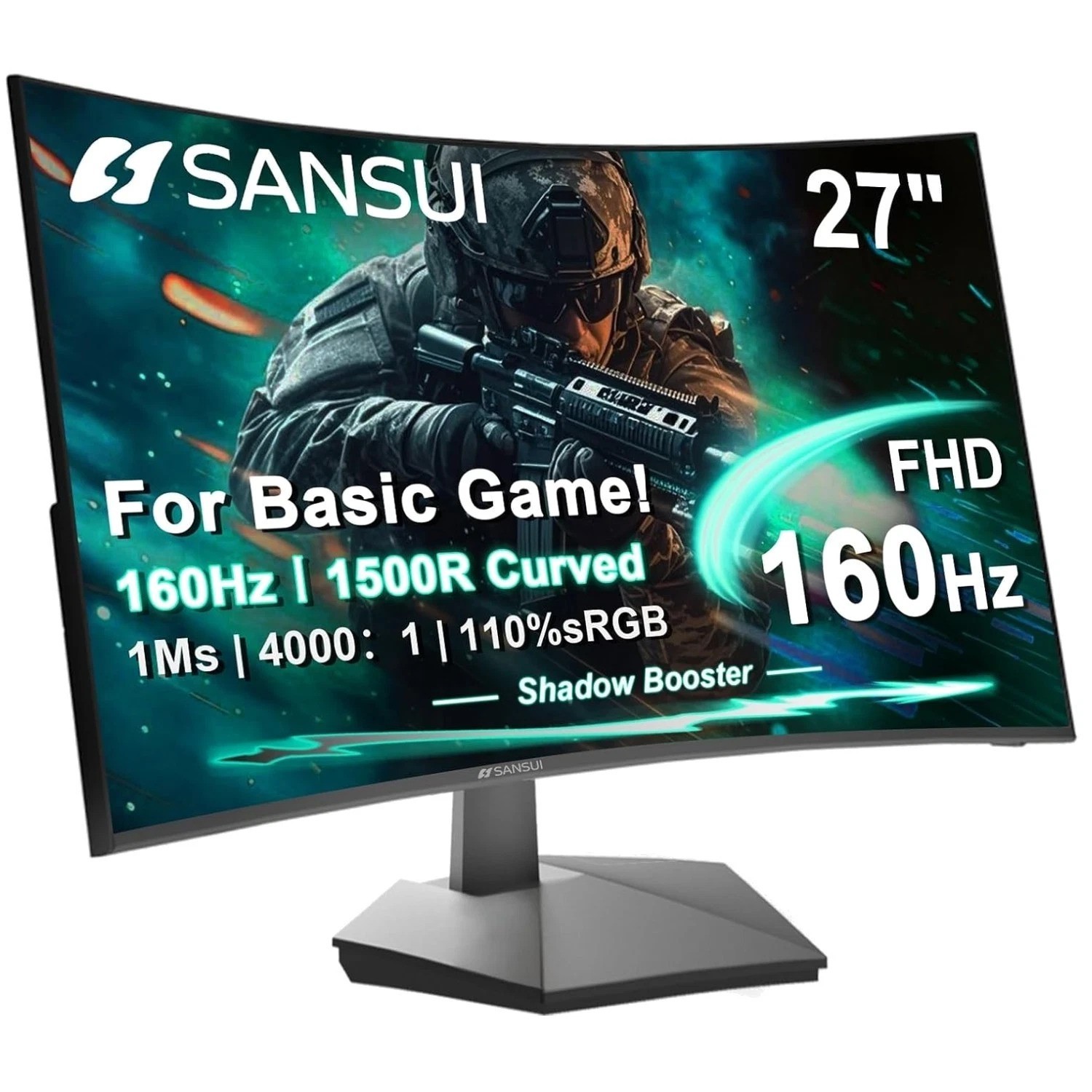 Immersive 27" 1500R Curved Monitor 160Hz FPS/RTS Gaming