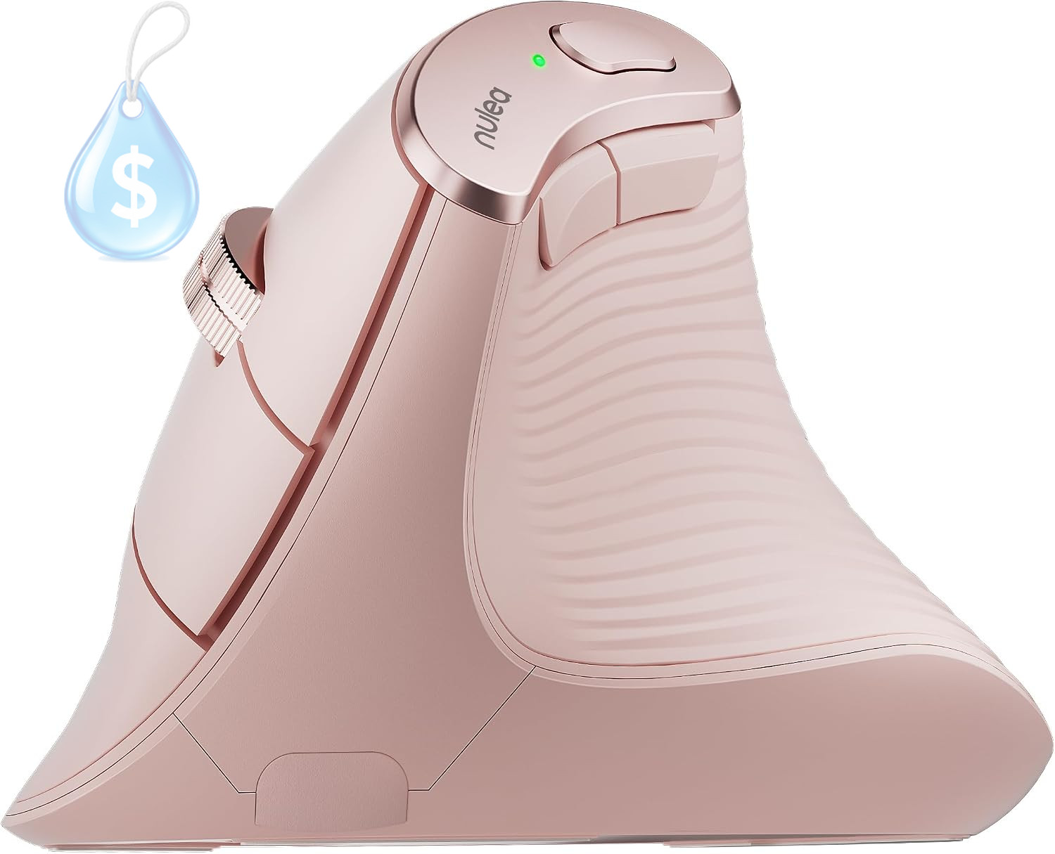 Ergonomic Vertical Wireless Mouse with 6 Buttons and 3 Adjustable DPI
