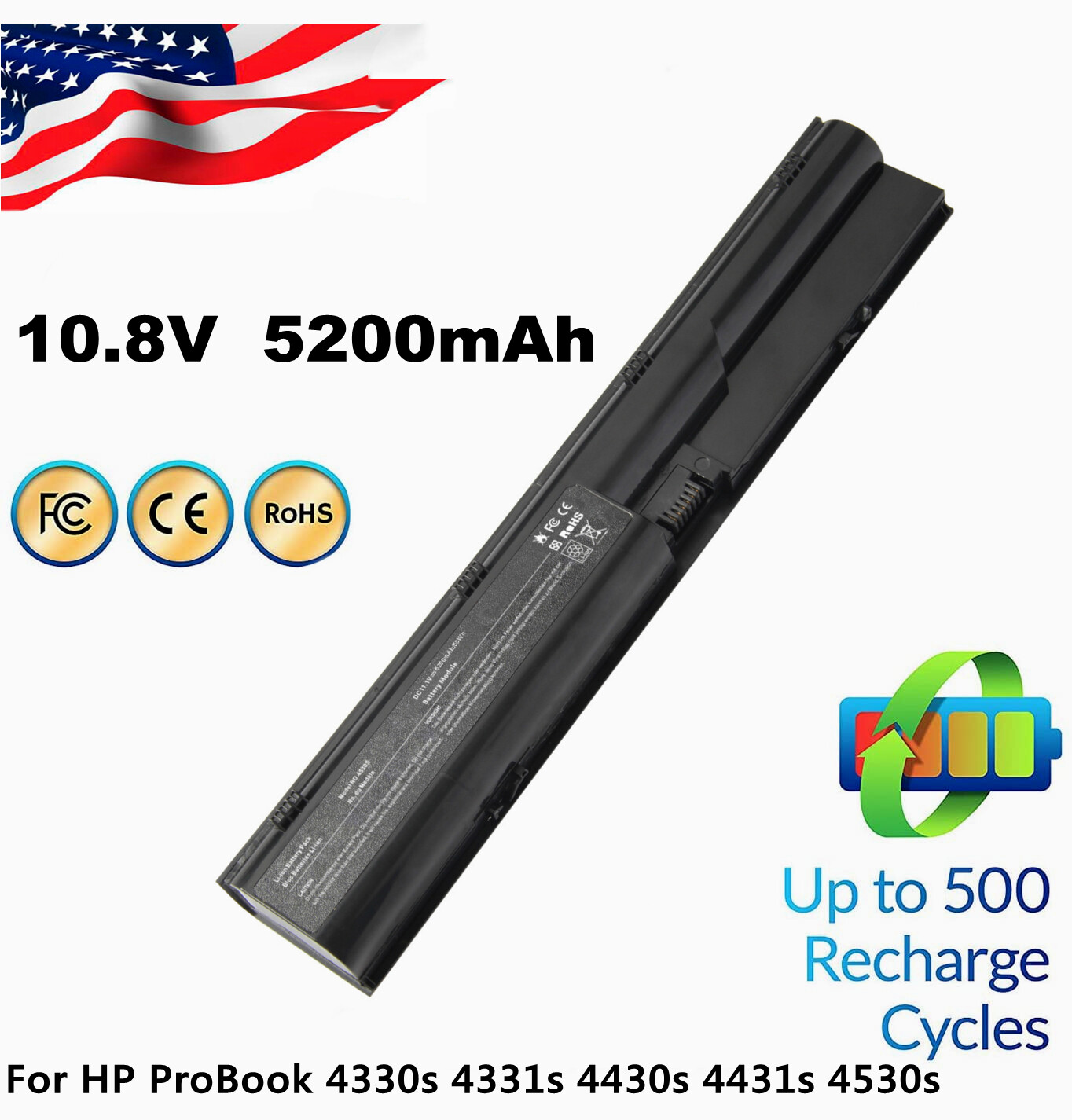 633805-001 PR06 Battery for HP ProBook 4540S 4530S 4440S 4430S 4540S Series 58Wh