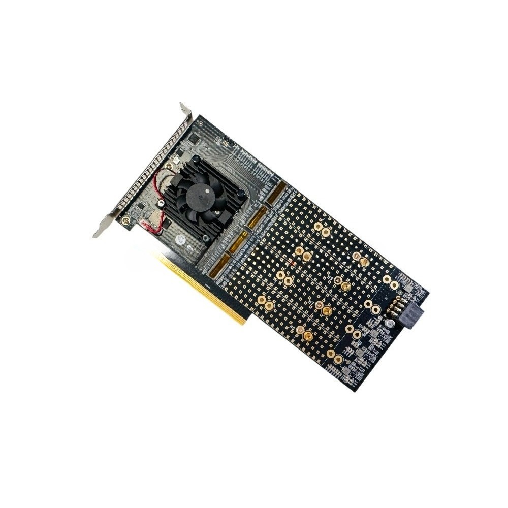 PEX8749 PCIE3.0 X16 Adapter To 8*M.2 NVMe SSD 8X M.2 Direct Mode FOR ZFS TrueNAS