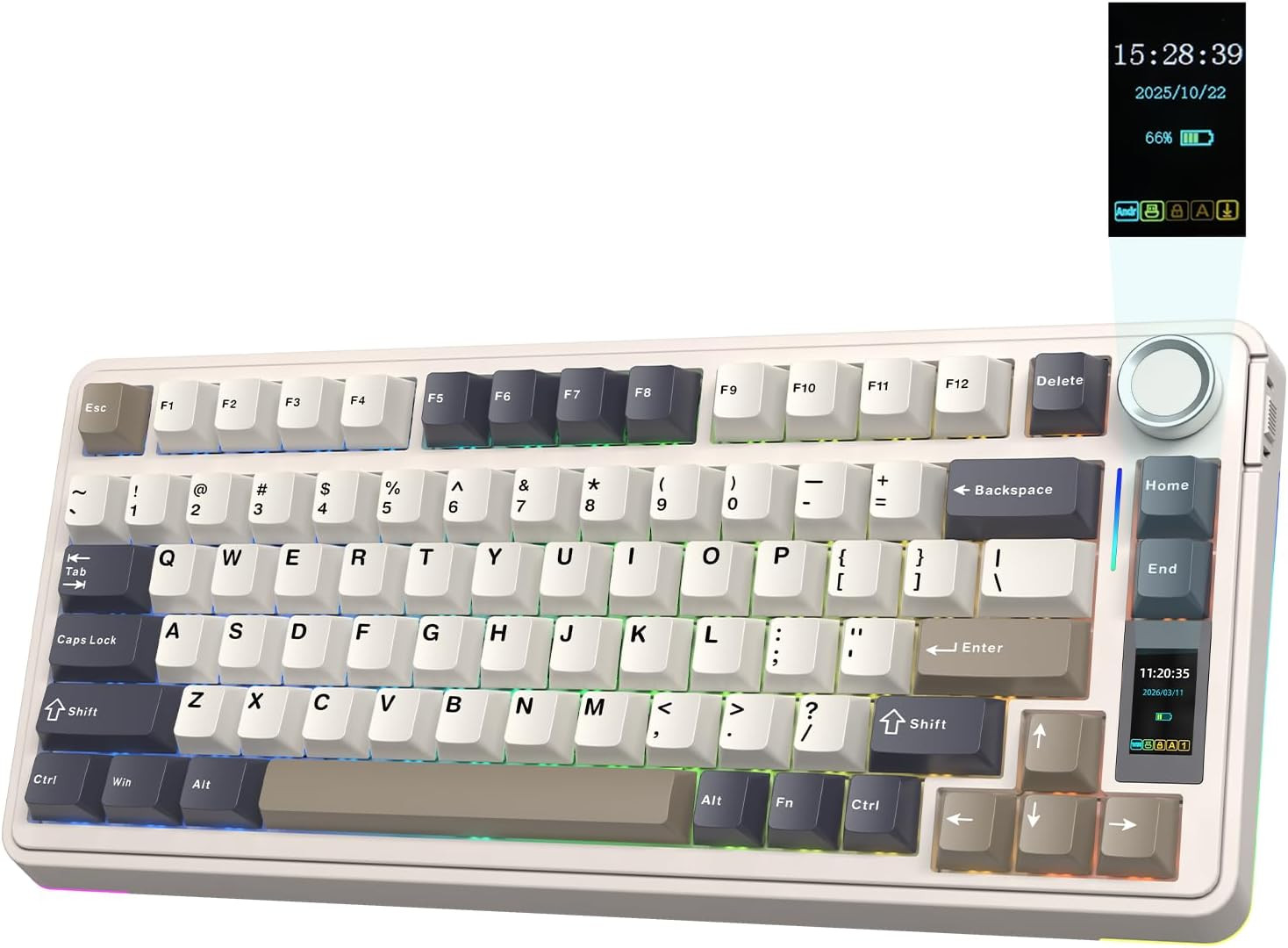 X Aula EA75 MAX Wireless Gaming Keyboard with Screen & Knob